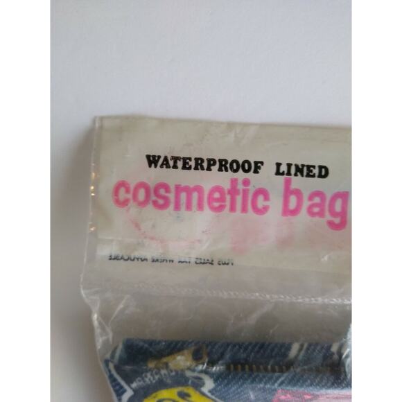 Mr Peanut Cosmetic Bag Blue Fabric Zipper Duray Planters Peanuts 1970s SEALED - Picture 3 of 10